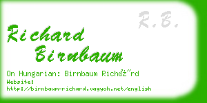 richard birnbaum business card